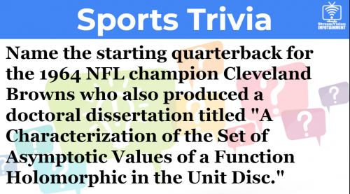 Sports Trivia Question